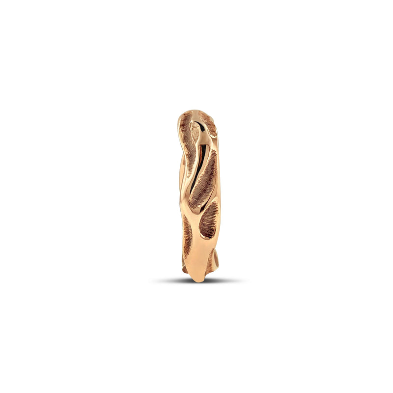 ORGANIC CARVED BAND IN 18K ROSE GOLD