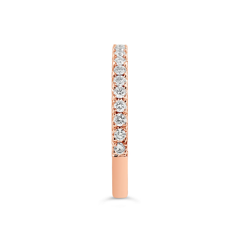 FRENCH PAVÈ HALF BAND DIAMOND RING in 18K Rose GOLD