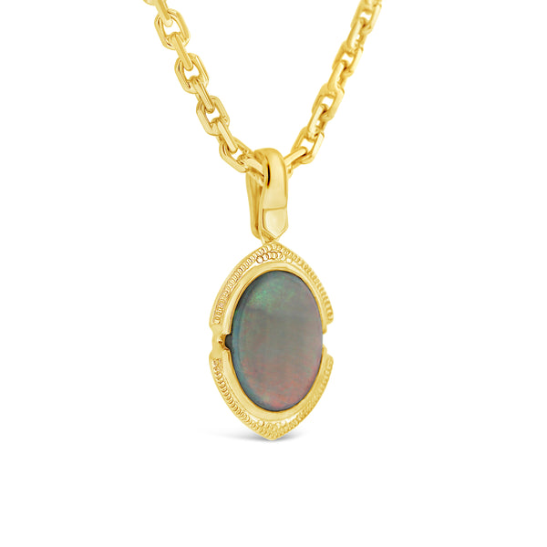 opal pendant in 9ct yellow gold