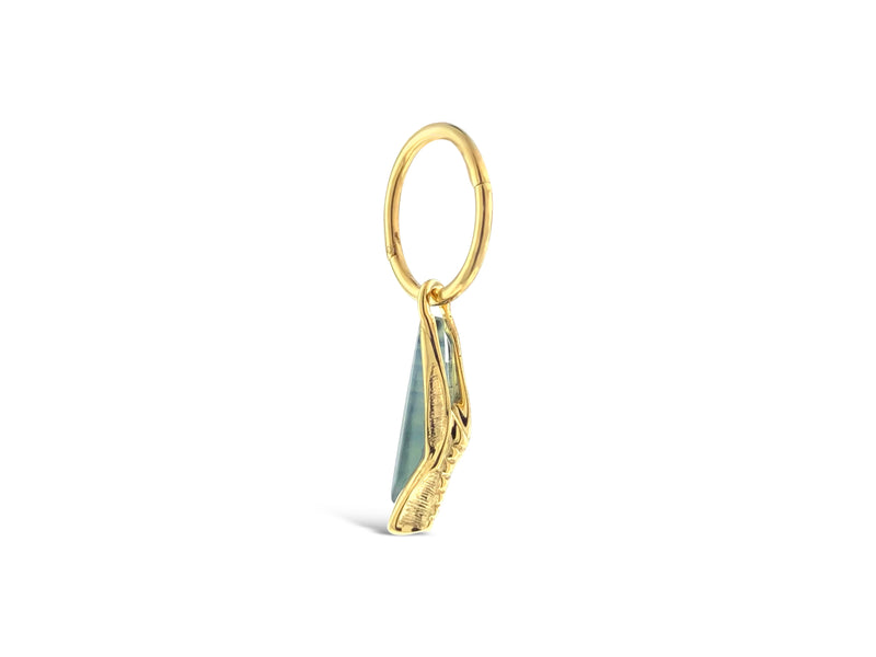 Dogstooth Sapphire Earring in 9ct yellow gold
